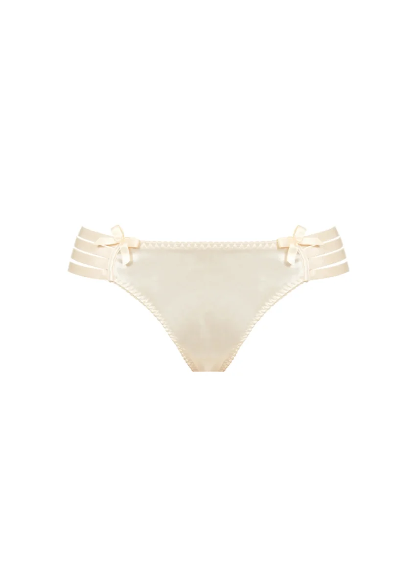 Bordelle Adjustable Webbed Cream Thong - Imagen 2