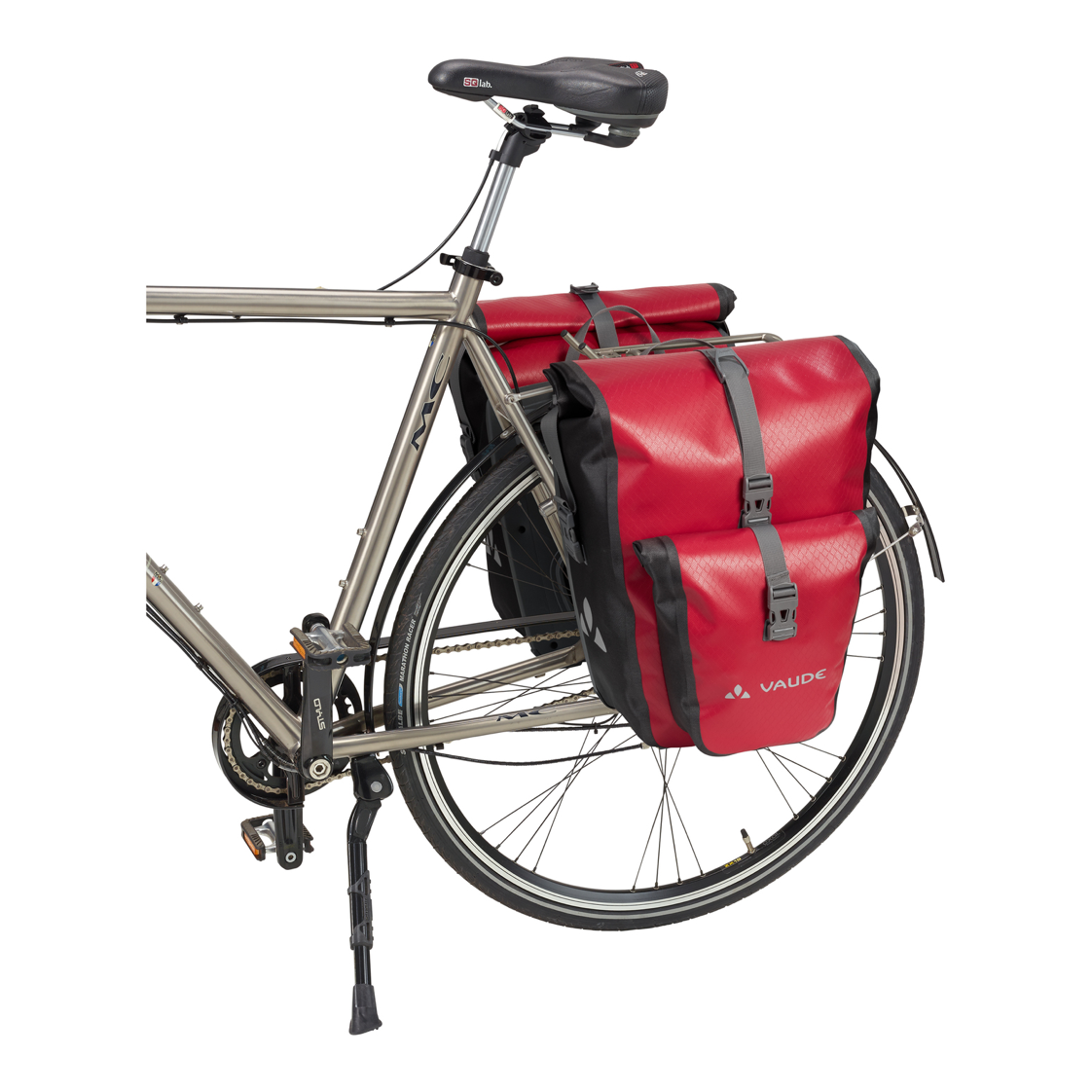 Alforja Impermeable Trasera Aqua Plus Rojo – Par - Imagen 5