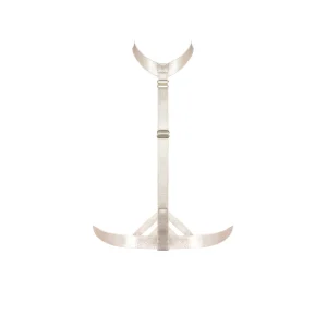 Bordelle Art Deco Cream Satin 24k Gold Plated Harness