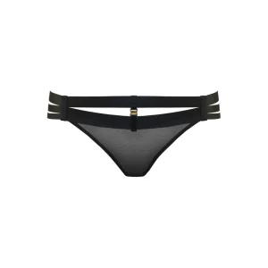 Bordelle Signature Art Deco Black Multi-Strap Thong