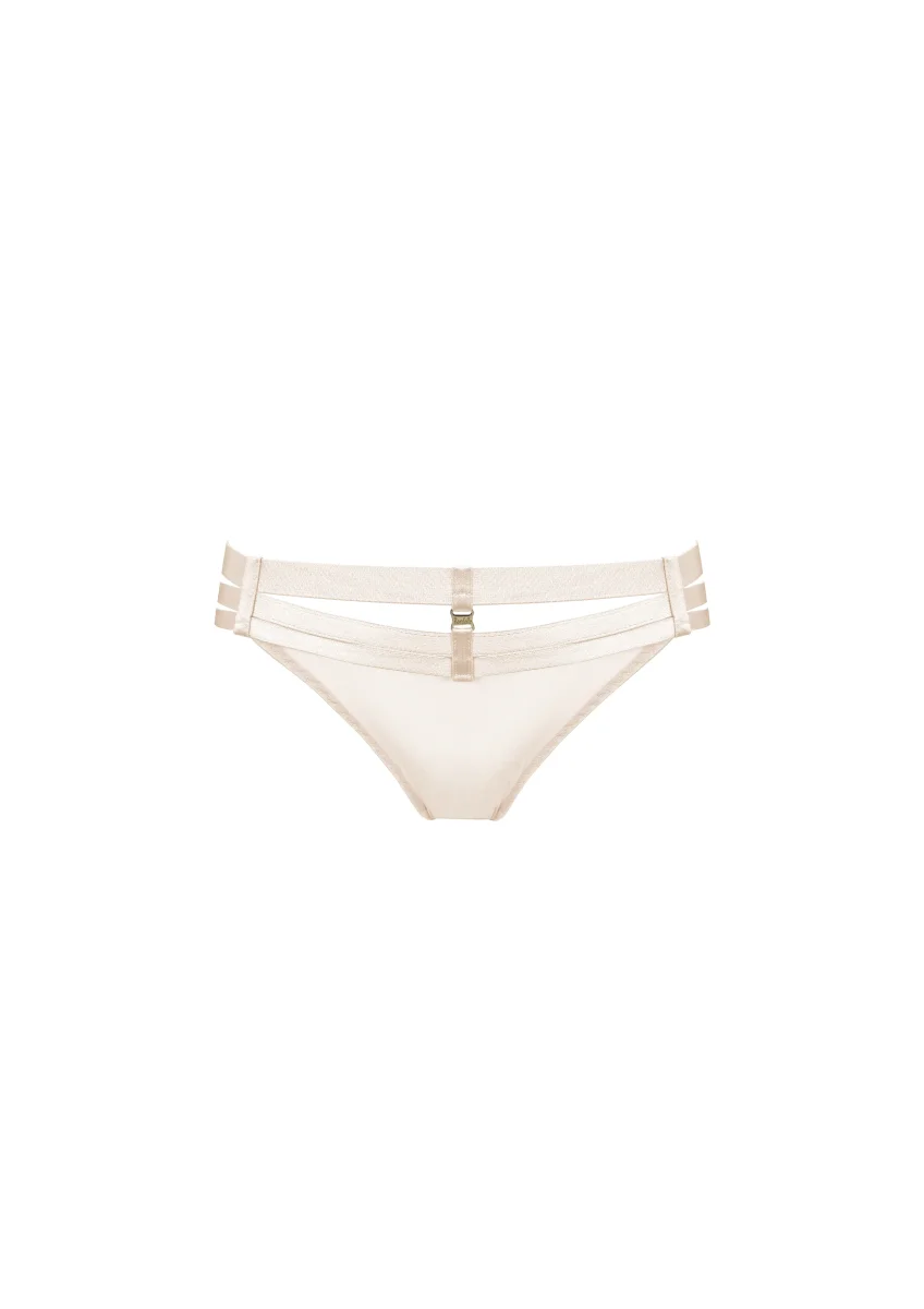Bordelle Signature Art Deco Cream Multi-Strap Thong