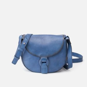 Bolso bandolera azul envejecido