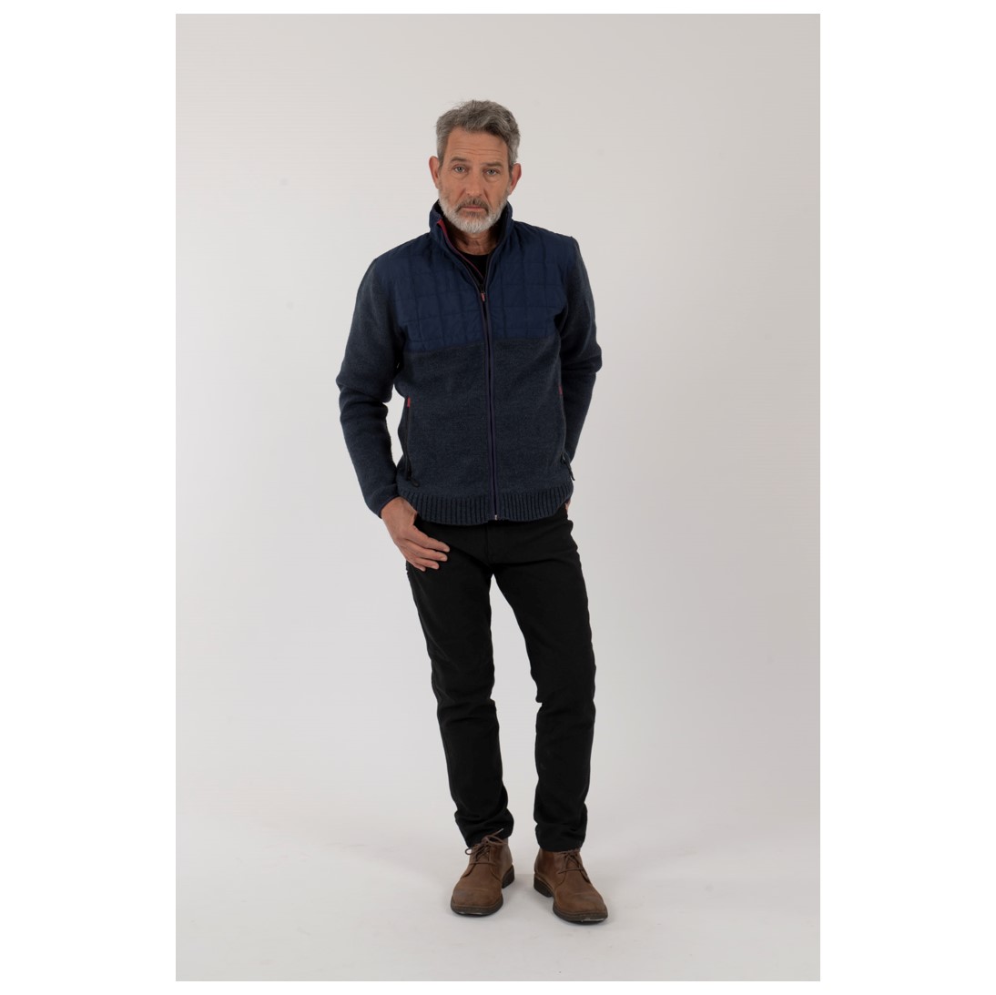 Bomber Hibrido Herrtschiske Hombre Azul - Imagen 3