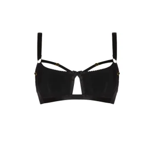 Bordelle Signature Wireless Soft Mesh Black Bondage Belle Bra
