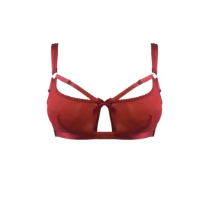 Bordelle Signature Wireless Soft Mesh Red Bondage Belle Bra
