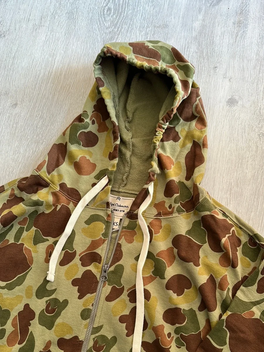 Nigel Cabourn Camo Embroidered Arrow Zip Hoodie Jacket - Imagen 5