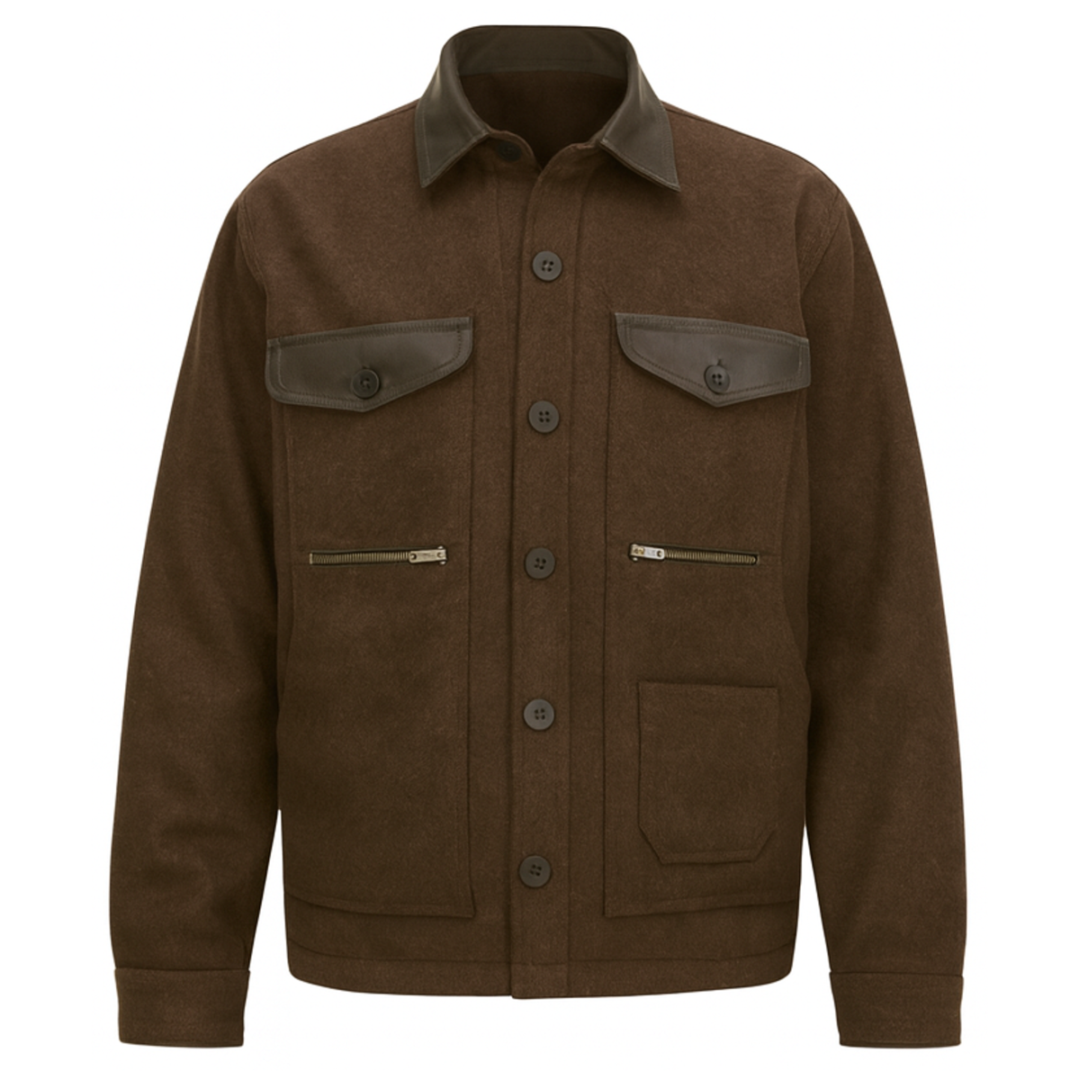 Chaqueta Paño Tschesken Hombre Cafe