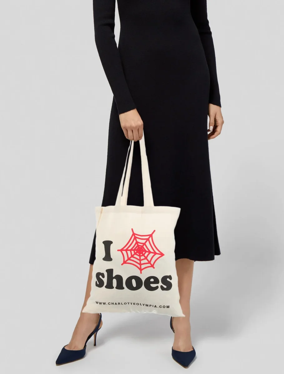 Charlotte Olympia I Heart Shoes Leather Tote Bag - Imagen 6