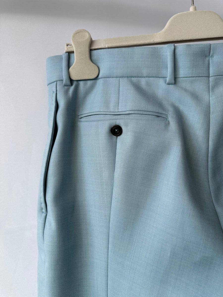 Alexander McQueen Pale Blue Cigarette Trousers - Imagen 5