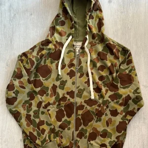 Nigel Cabourn Camo Embroidered Arrow Zip Hoodie Jacket