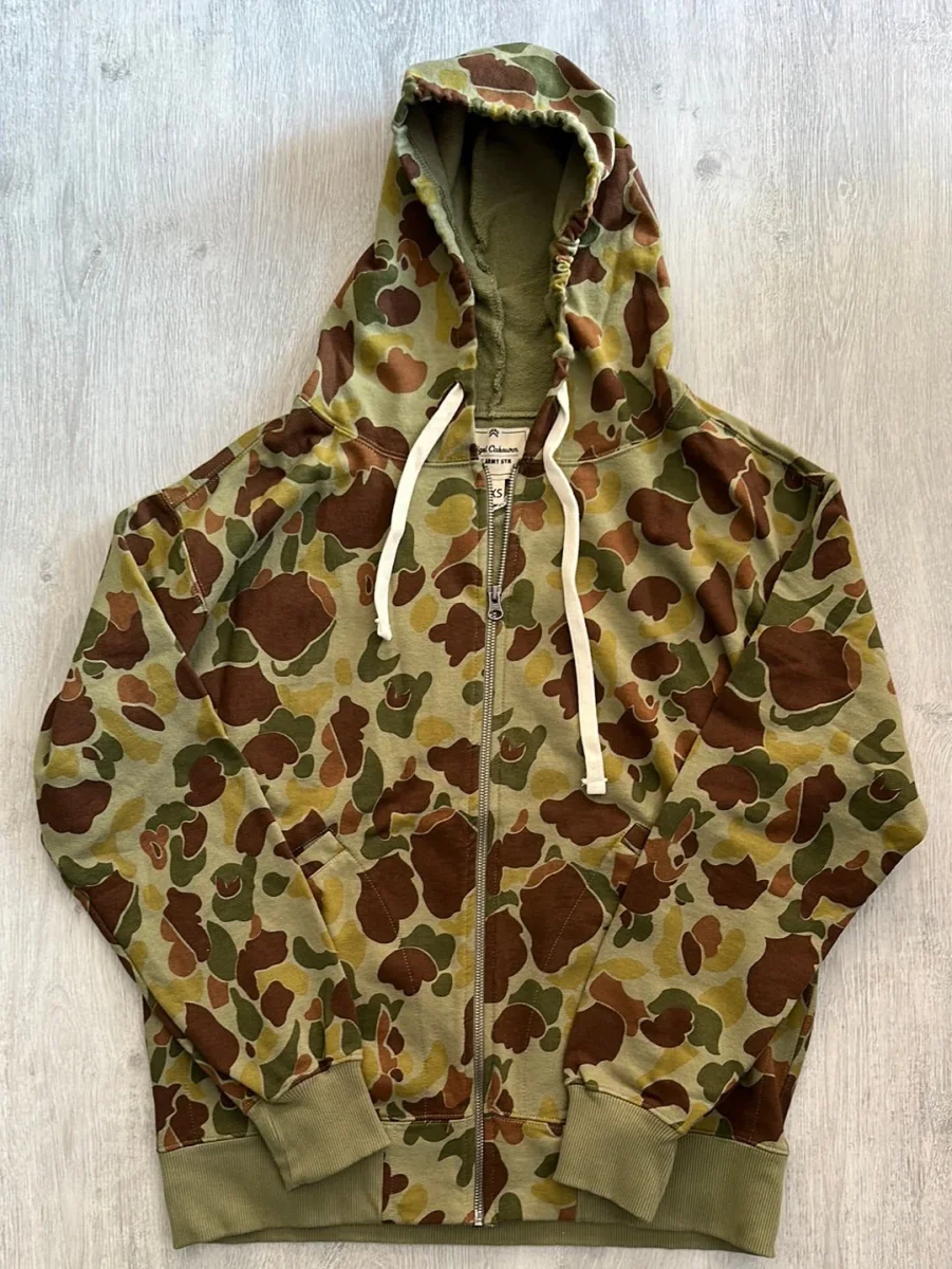 Nigel Cabourn Camo Embroidered Arrow Zip Hoodie Jacket - Imagen 2