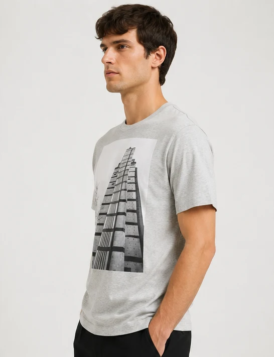 Dries Van Noten Grey Hertz Tower T-Shirt - Imagen 8