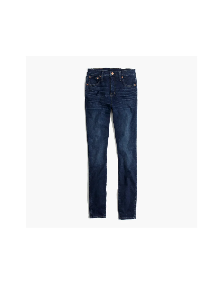 Madewell 10" High-Rise Skinny Jeans Indigo Hayes Wash - Imagen 8