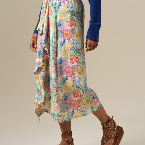 Falda estampada flores