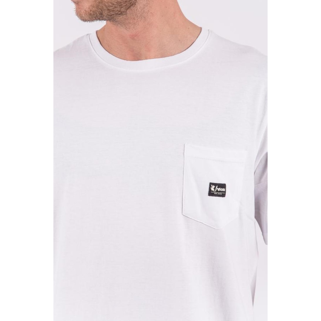 Polera Basica Mc Hombre Blanco - Imagen 4