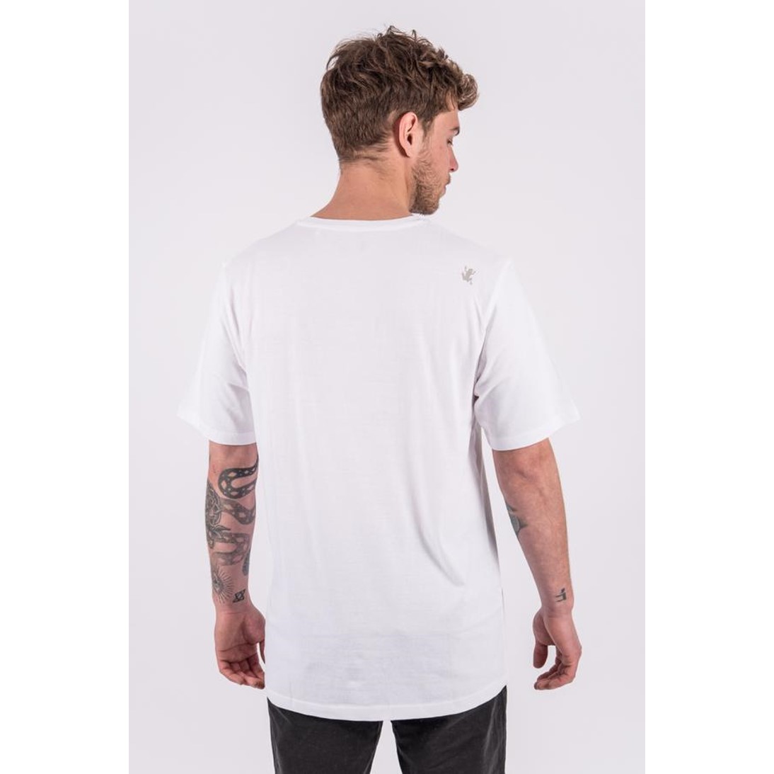 Polera Basica Mc Hombre Blanco - Imagen 3