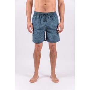 Traje de Baño Clásico Hojas Azul Hombre