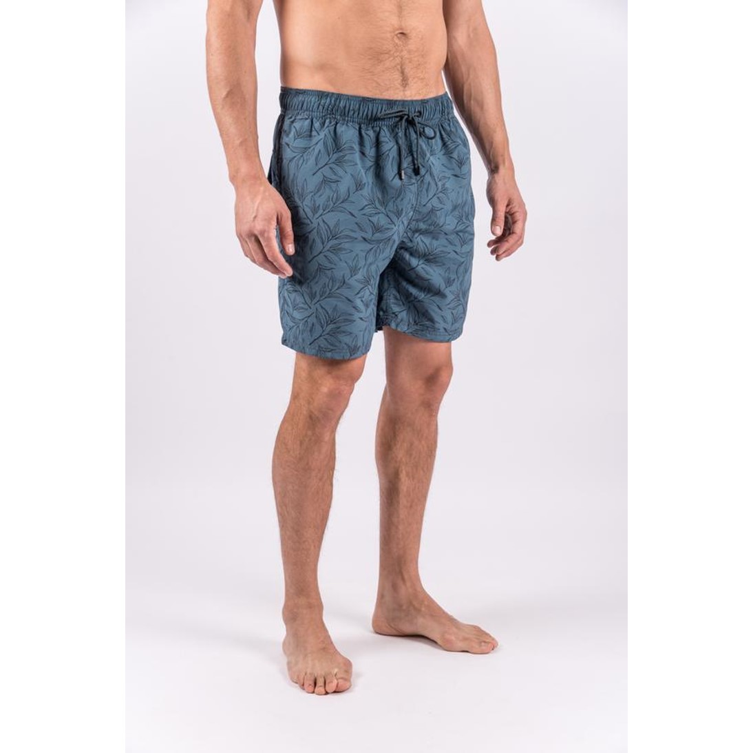 Traje de Baño Clásico Hojas Azul Hombre - Imagen 3