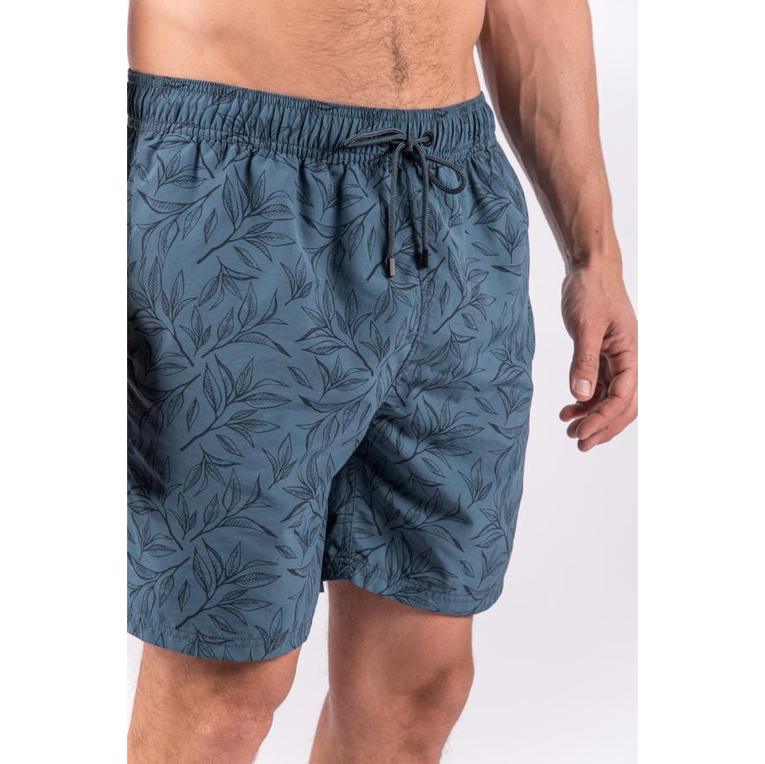 Traje de Baño Clásico Hojas Azul Hombre - Imagen 5