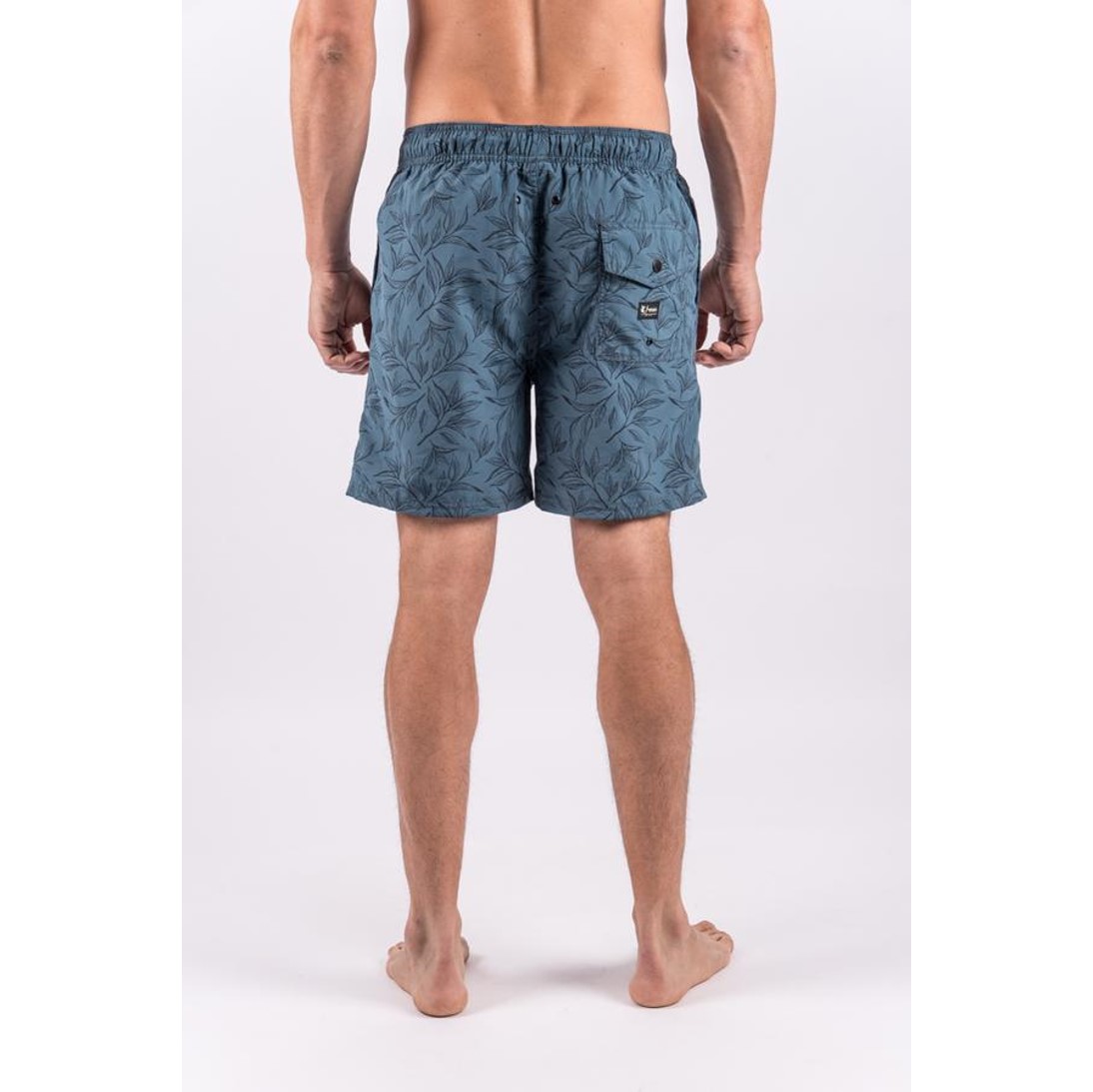 Traje de Baño Clásico Hojas Azul Hombre - Imagen 4