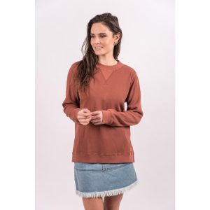 Poleron Fresno Mujer Terracota