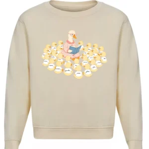 Sudadera patos profe leyendo