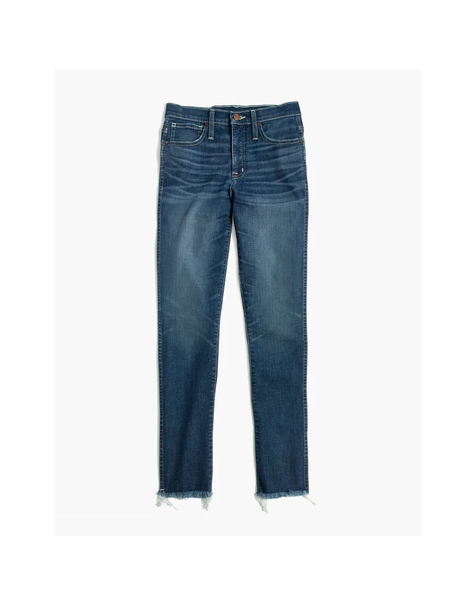 Madewell Slim Straight Denim Jeans Raw Hem Edition - Imagen 8