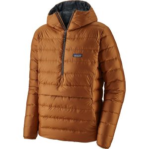 Parka Pluma Down Sweater Hoody Pullover Hombre Naranja