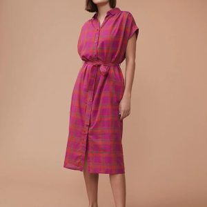 Vestido largo cuadros
