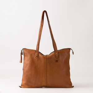 Bolso de piel con doble asa
