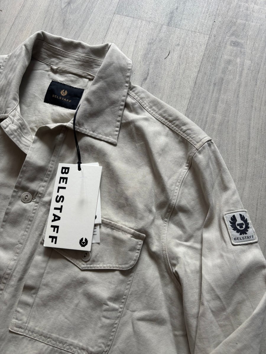 Belstaff Cotton Overshirt Jacket In Stone - Imagen 3
