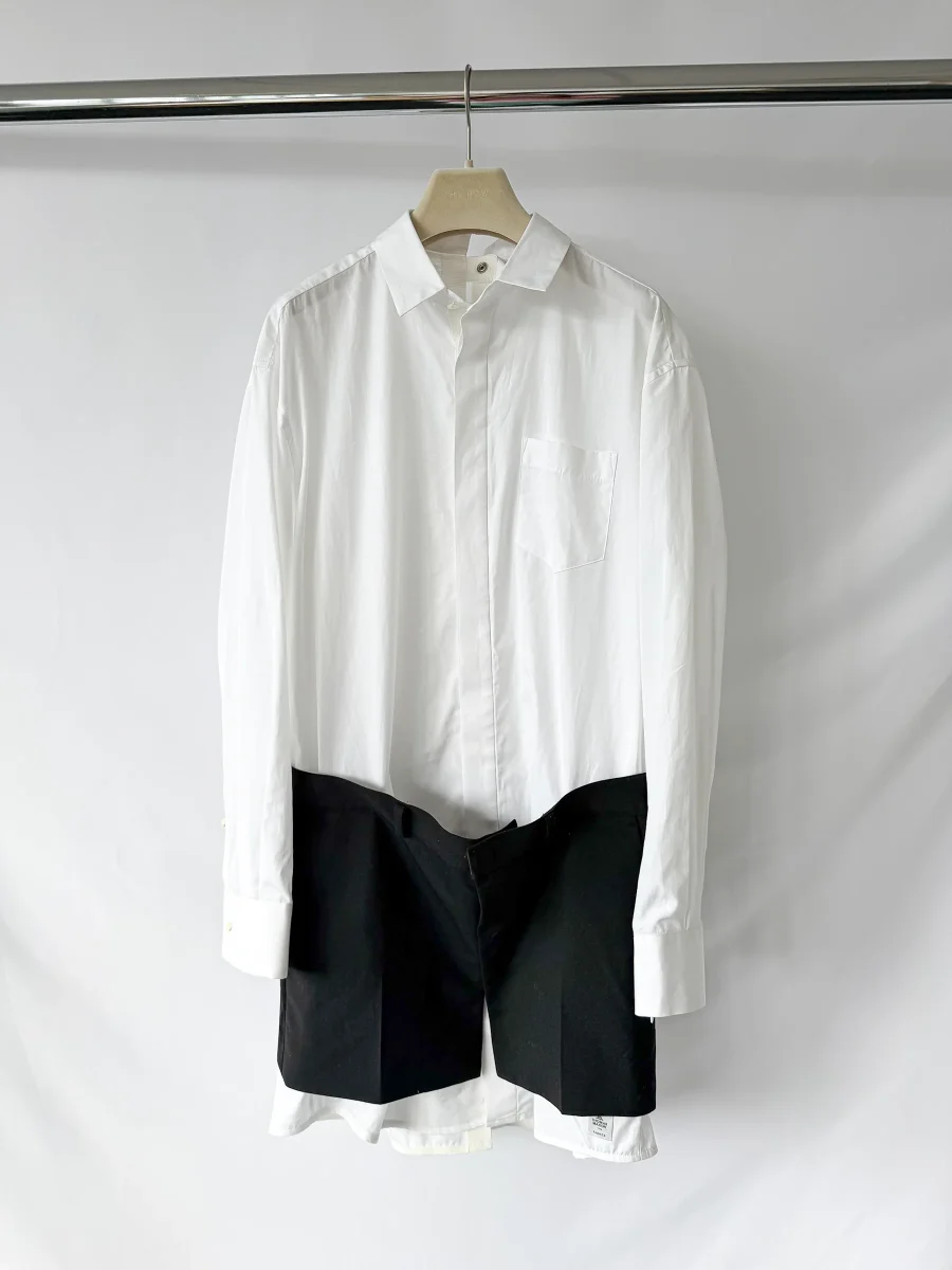 Sacai x Thomas Mason Cotton Shirt Dress