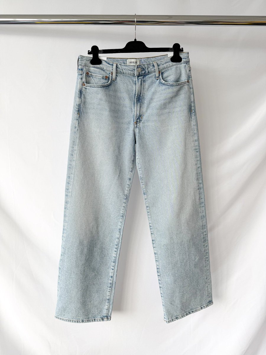 Agolde Harper Light Blue Denim Straight Leg Jeans - Imagen 3