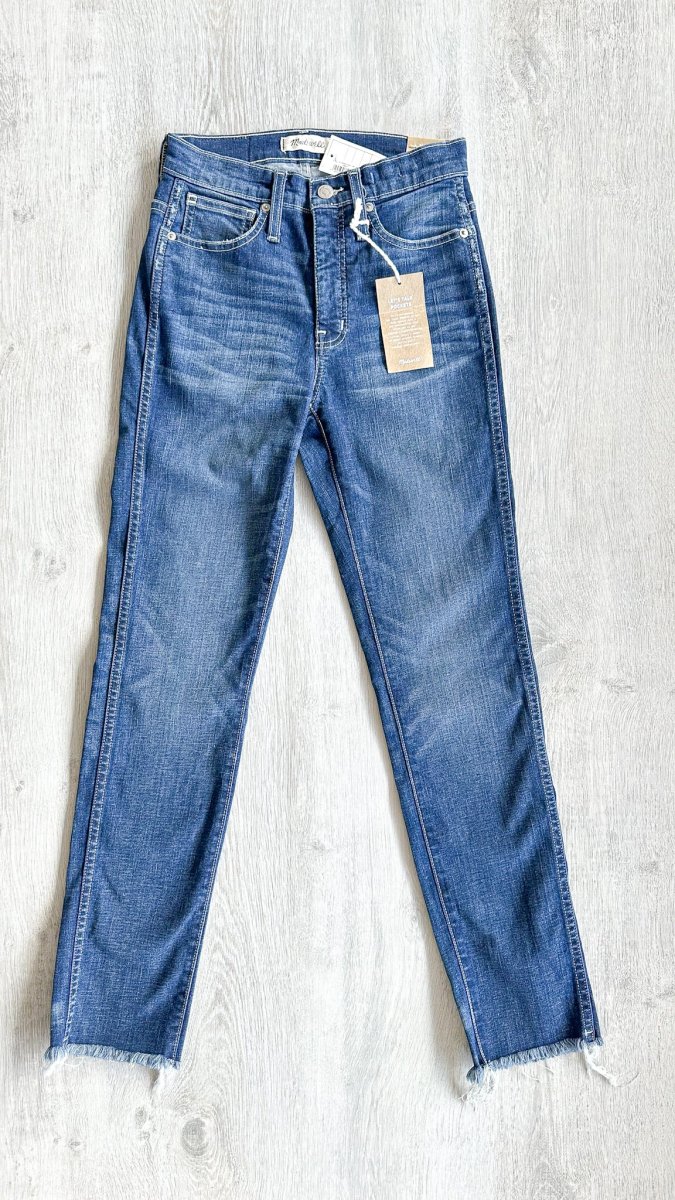 Madewell Slim Straight Denim Jeans Raw Hem Edition