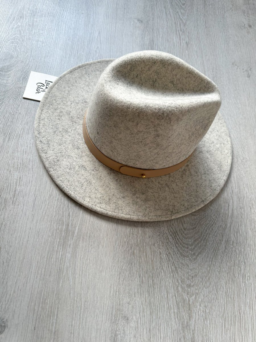 Lack Of Color Grey The Mack Fedora Leather Band Trim Boho Hat - Imagen 5