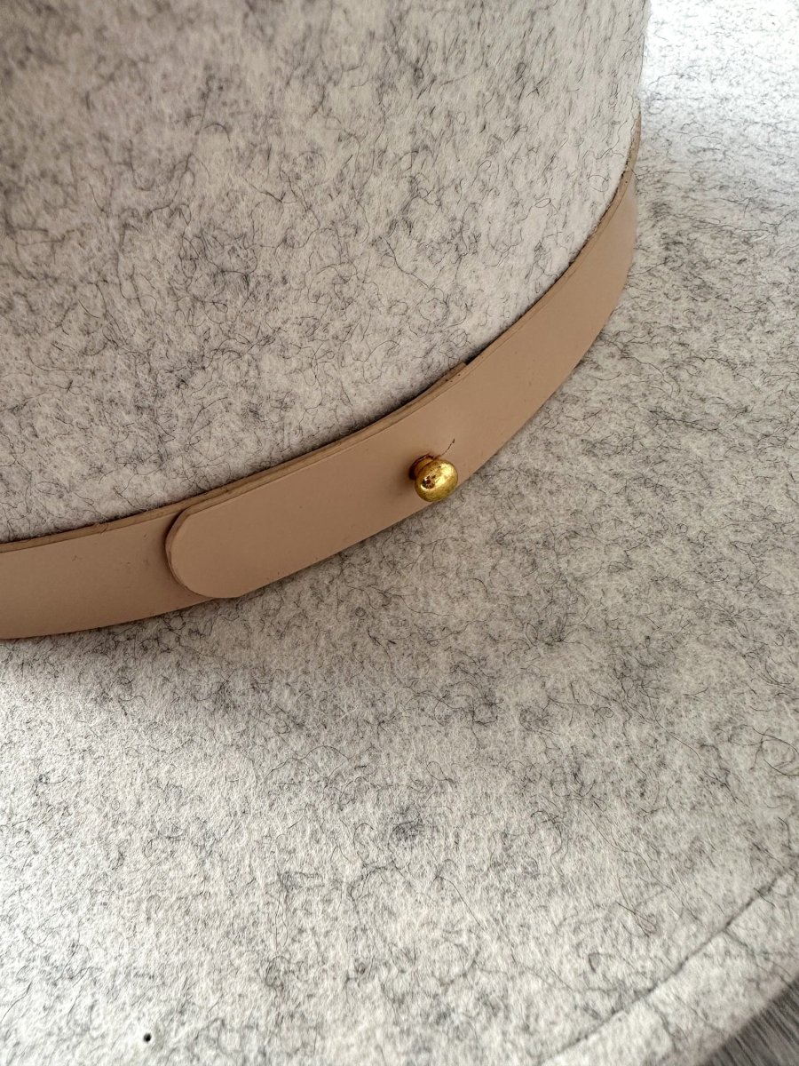 Lack Of Color Grey The Mack Fedora Leather Band Trim Boho Hat - Imagen 6