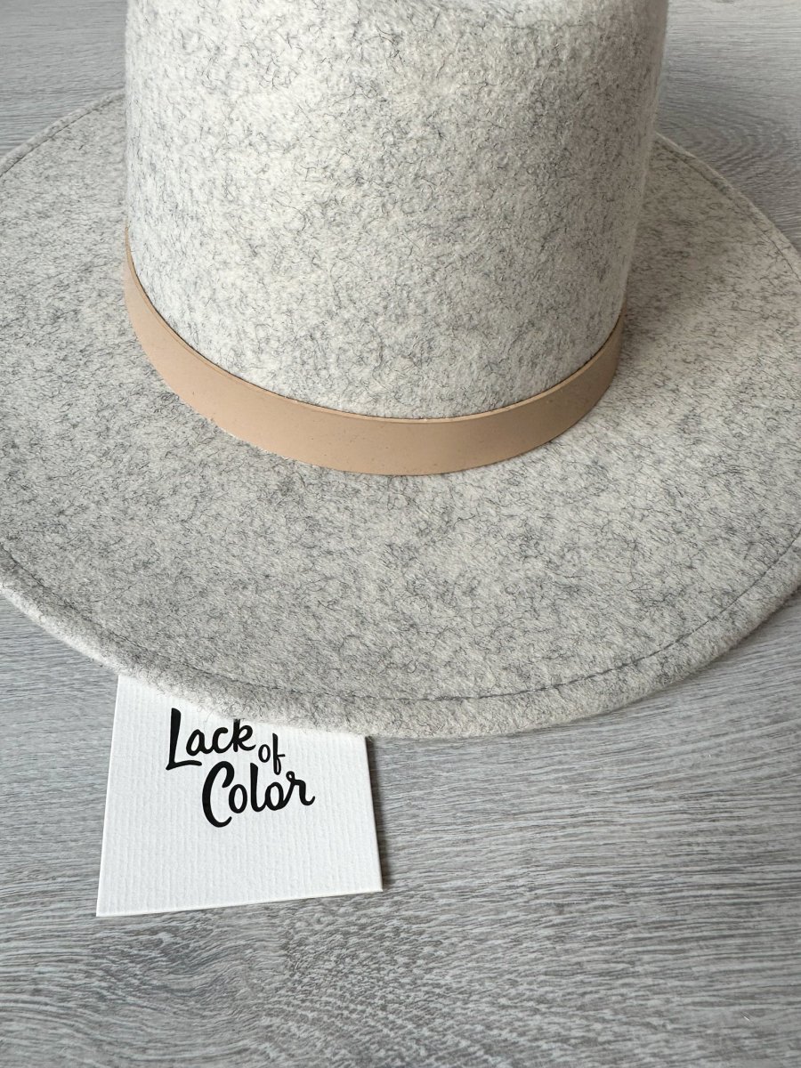 Lack Of Color Grey The Mack Fedora Leather Band Trim Boho Hat - Imagen 8