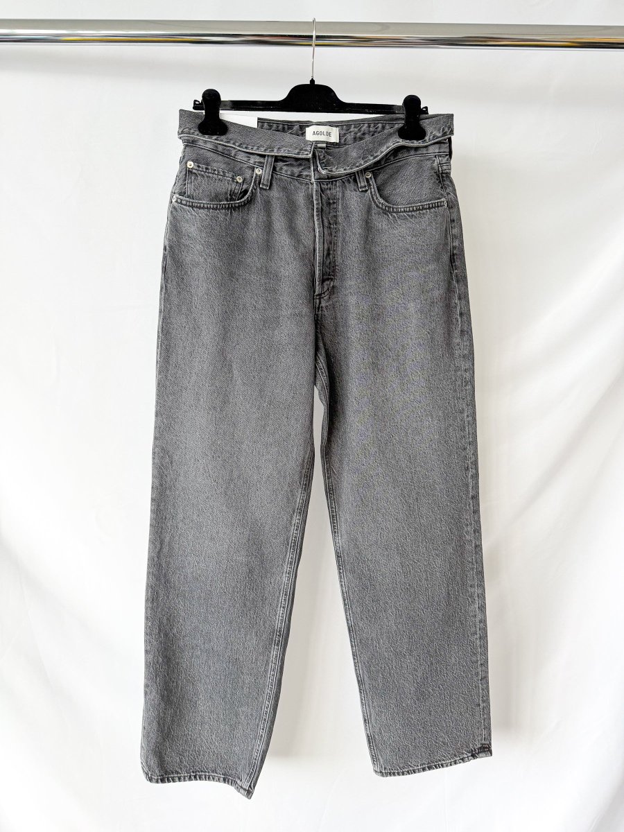 Agolde Echo Taper Leg Foldover Waist Denim Jeans
