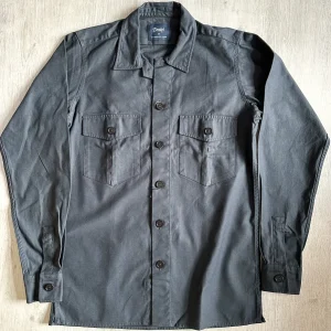 Drake's Navy Blue Two Pocket Heavy Structured Over Shirt Jacket
