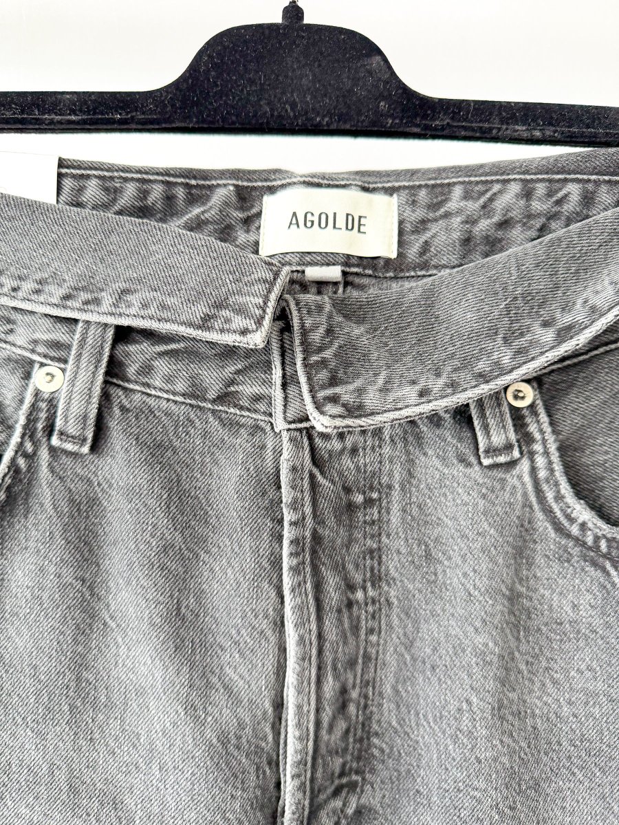 Agolde Echo Taper Leg Foldover Waist Denim Jeans - Imagen 4