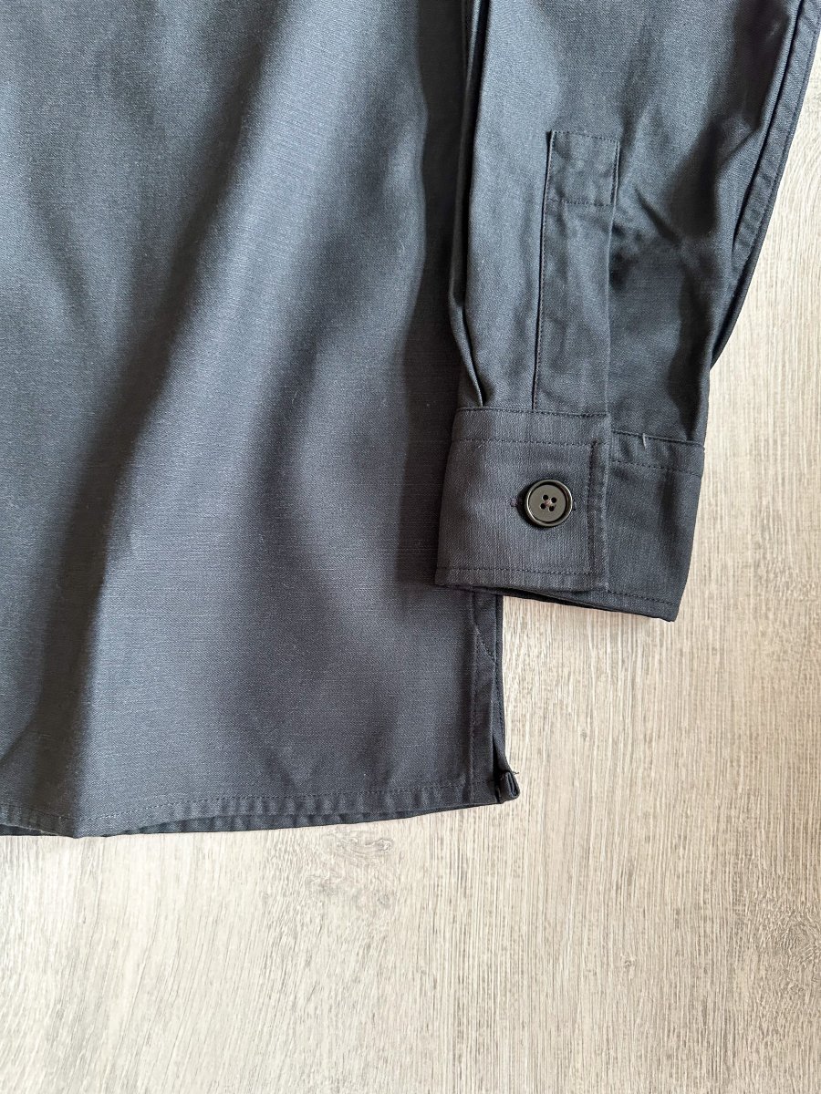 Drake's Navy Blue Two Pocket Heavy Structured Over Shirt Jacket - Imagen 4