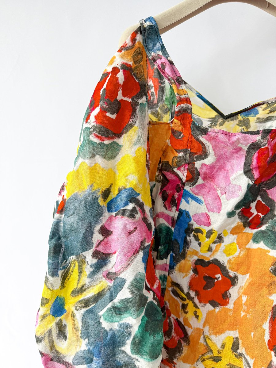 Marni Asymmetric Ruffled Floral Print Midi Dress - Imagen 3