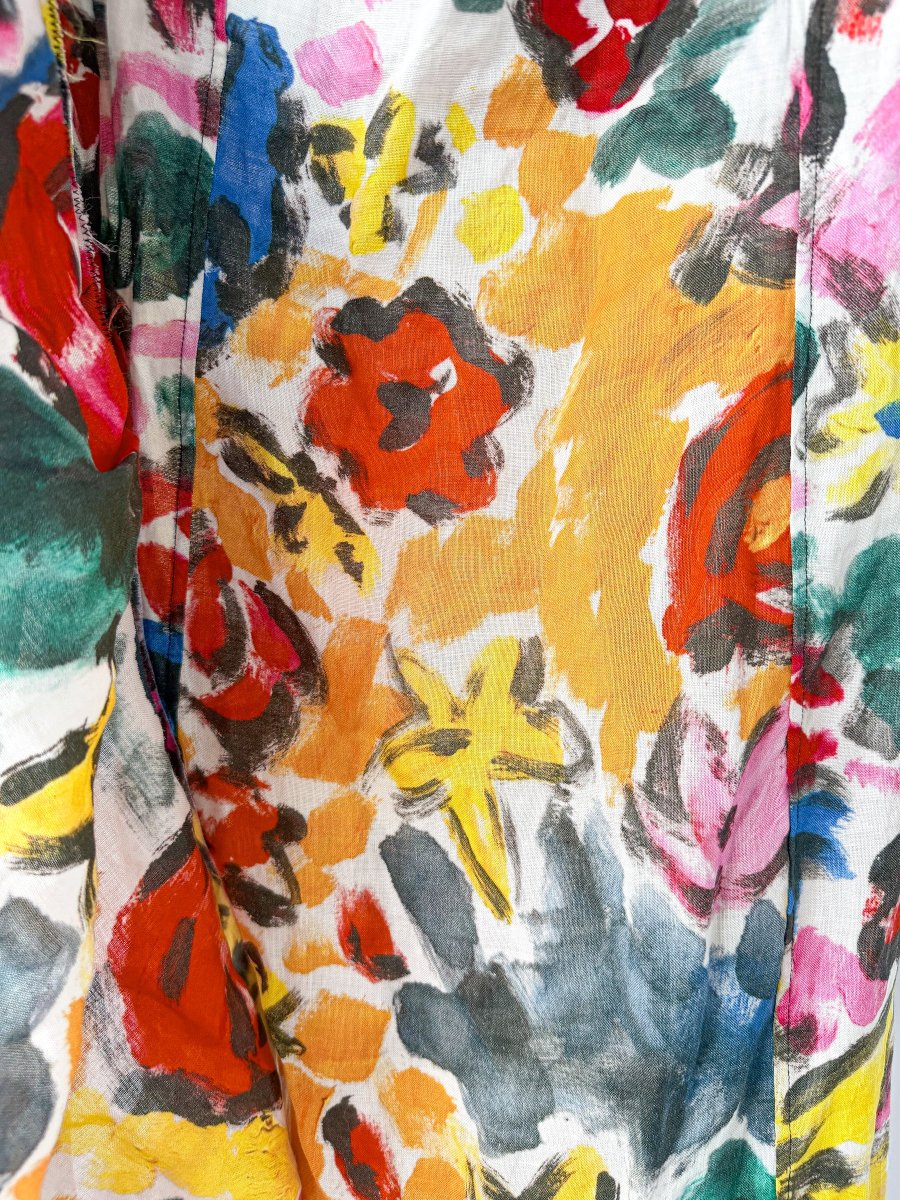 Marni Asymmetric Ruffled Floral Print Midi Dress - Imagen 4