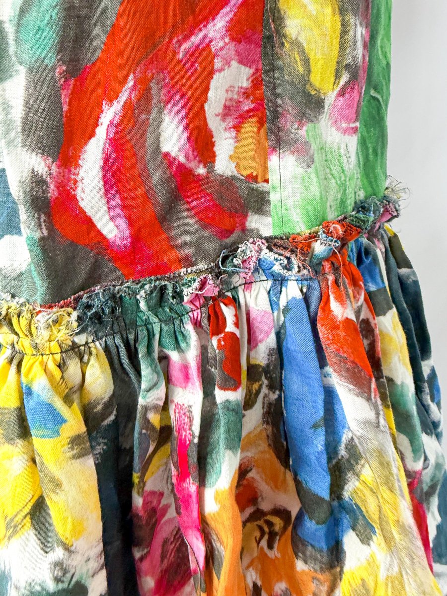 Marni Asymmetric Ruffled Floral Print Midi Dress - Imagen 6