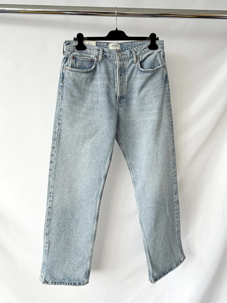 Agolde Fran Denim Low Slung Easy Straight Jeans - Imagen 3