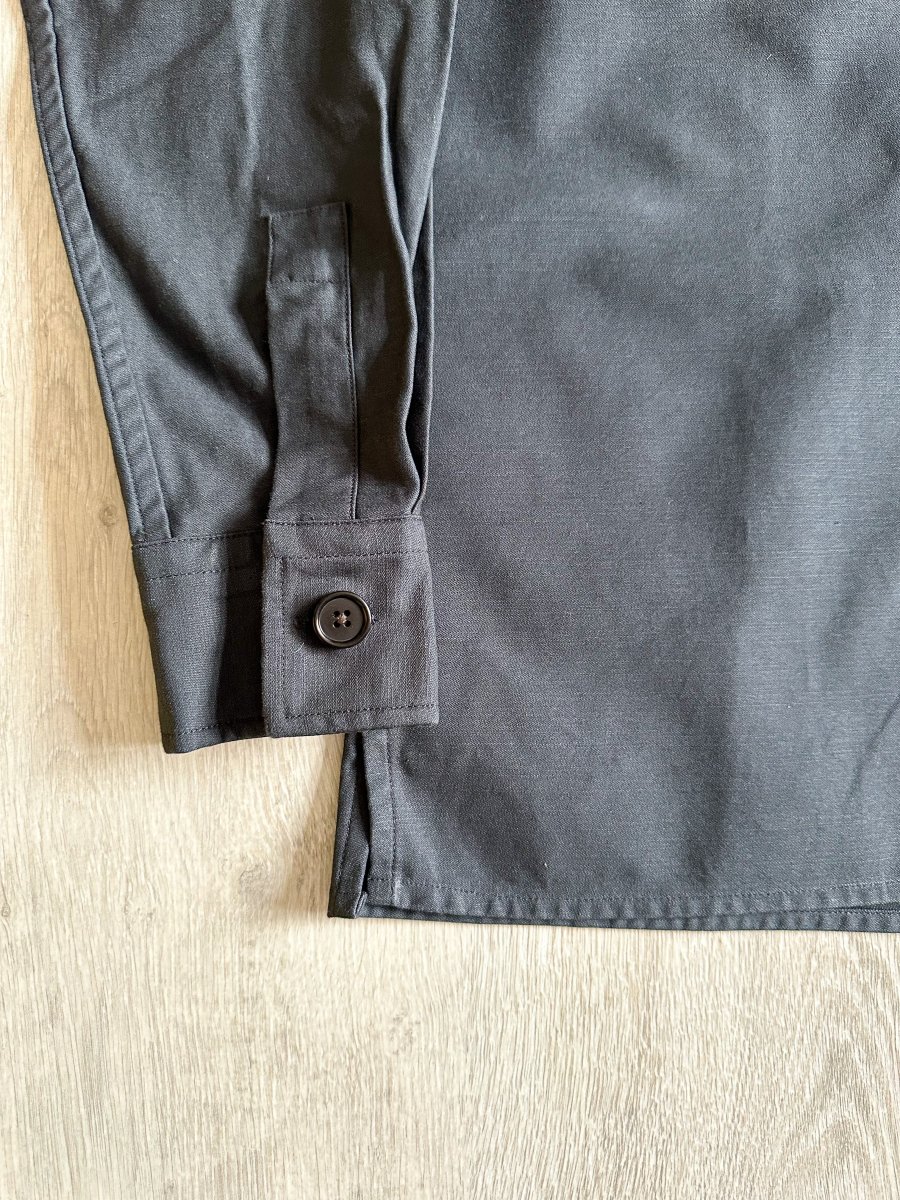 Drake's Navy Blue Two Pocket Heavy Structured Over Shirt Jacket - Imagen 7