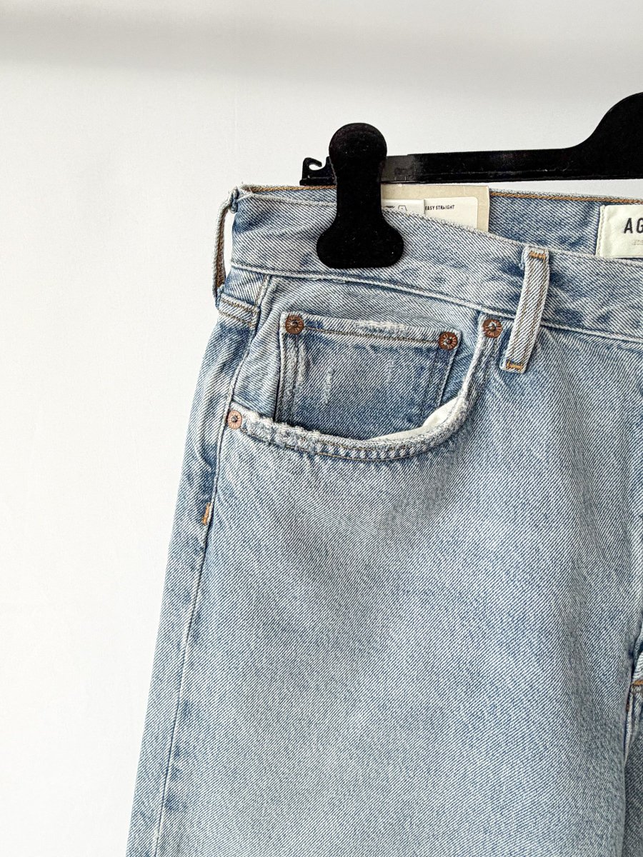 Agolde Fran Denim Low Slung Easy Straight Jeans - Imagen 8