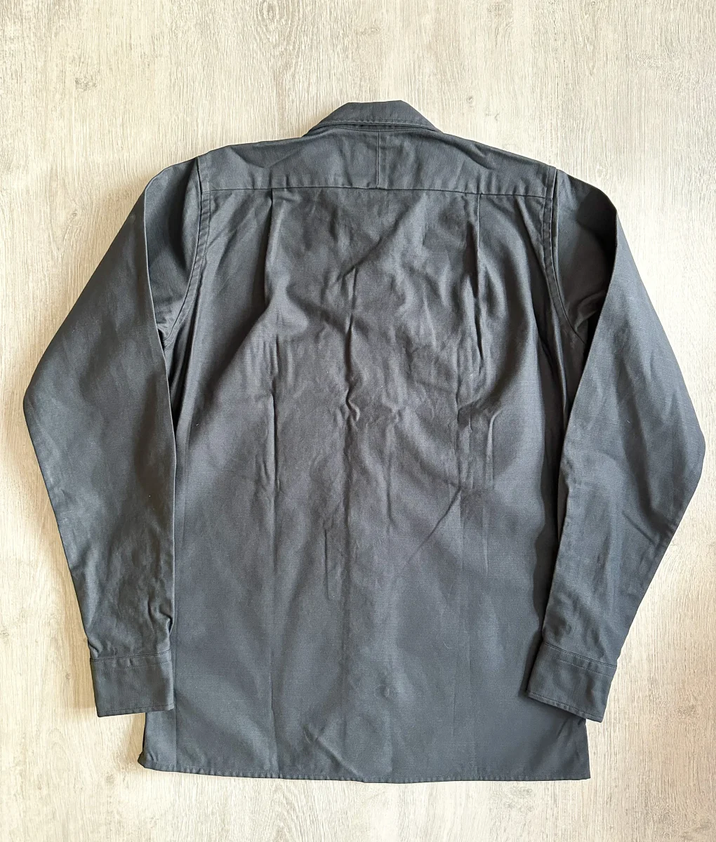 Drake's Navy Blue Two Pocket Heavy Structured Over Shirt Jacket - Imagen 3