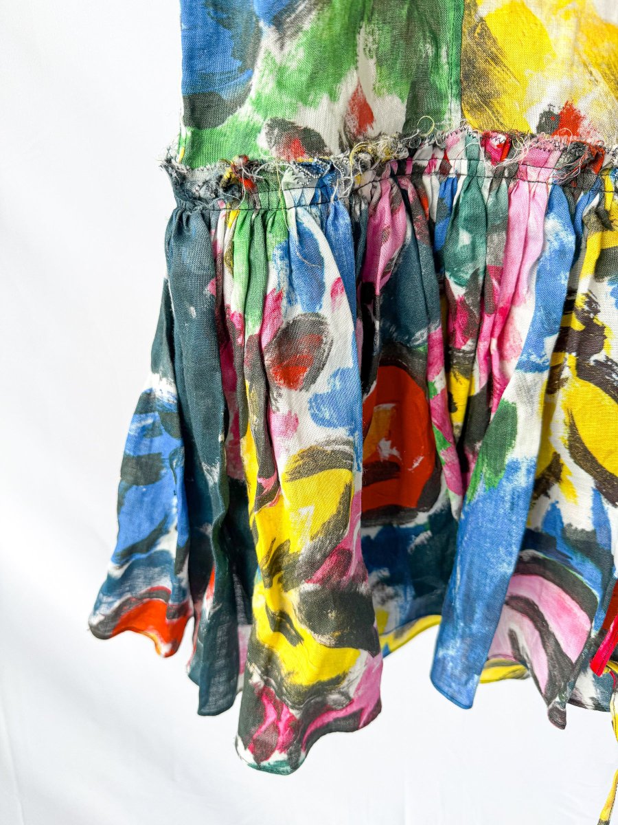 Marni Asymmetric Ruffled Floral Print Midi Dress - Imagen 8
