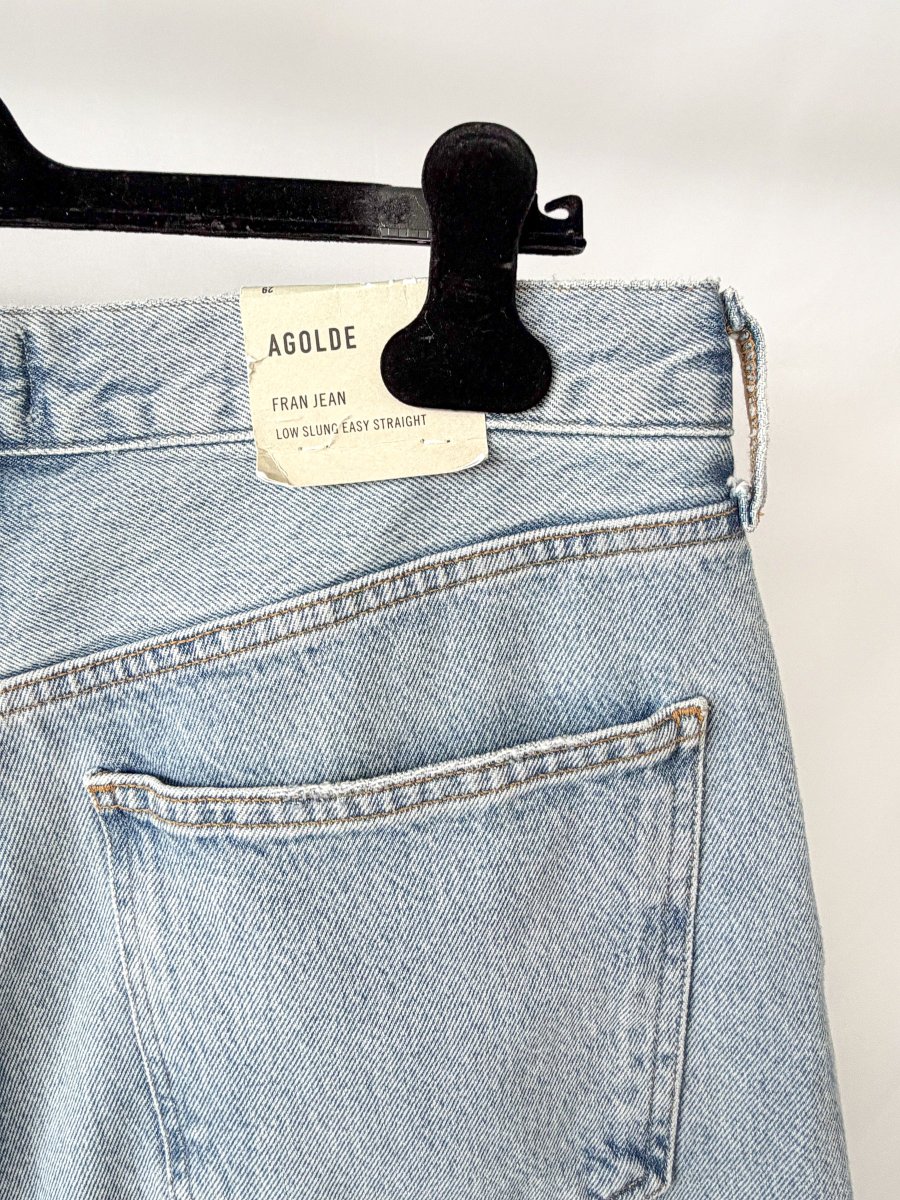 Agolde Fran Denim Low Slung Easy Straight Jeans - Imagen 9